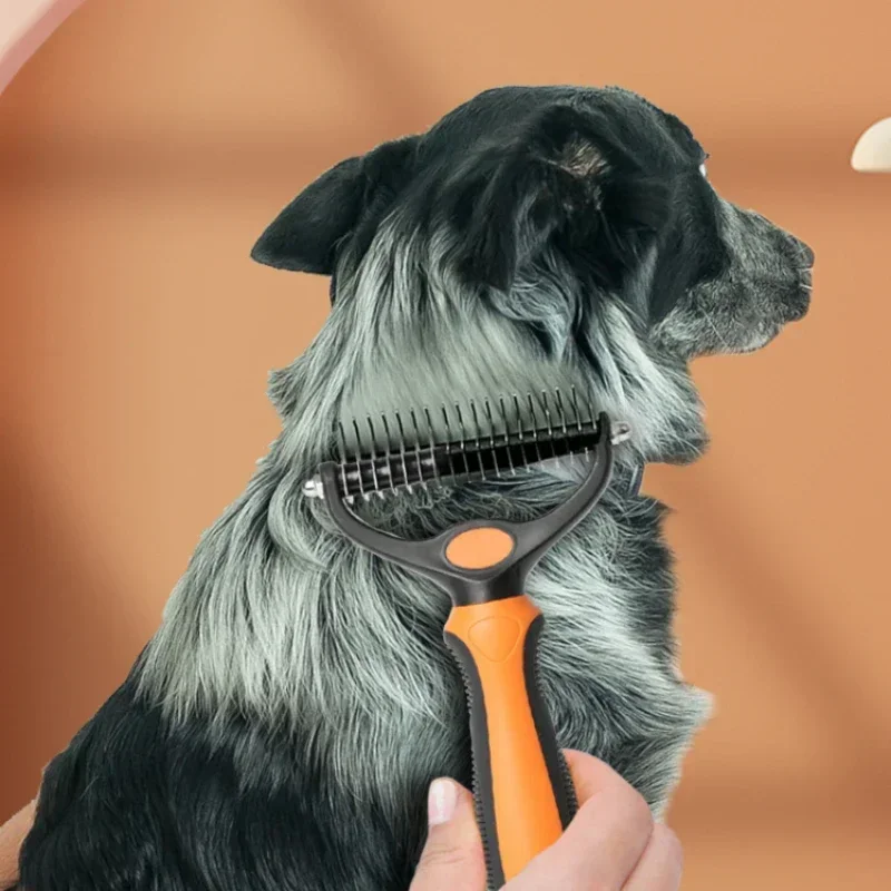 Pet Hair Remover Grooming Brush 2 Sided Rake Dogs Cats Professional Deshedding Brush Dematting Tool Effective Removing Tangles
Pet Hair Remover Grooming Brush 2 Sided Rake Dogs Cats Professional Deshedding Brush Dematting Tool Effective Removing Tangles