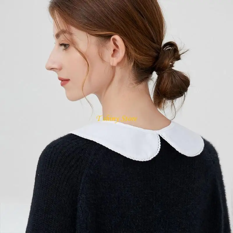 N58F French Women Maid Detachable Faux False Collar Sweet Lace Trim Button Half Shirt Necklace Choker Mini Poncho
N58F French Women Maid Detachable Faux False Collar Sweet Lace Trim Button Half Shirt Necklace Choker Mini Poncho