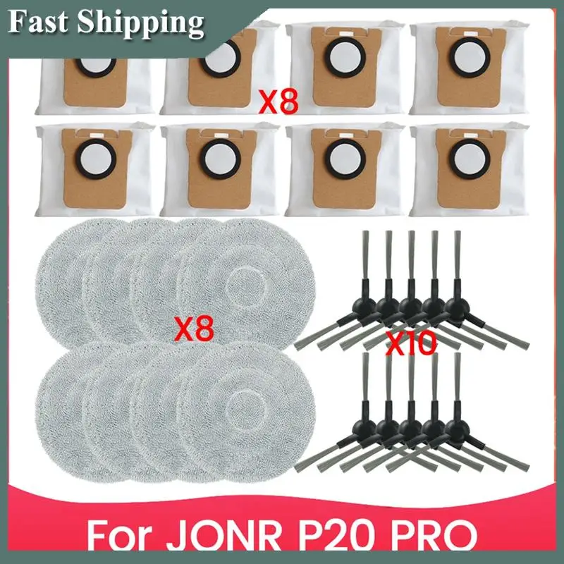 -MEOF For JONR P20 PRO Robot Vacuum Cleaner Side Brush Mop Cloth Dust Bags Household Cleaning Replacement Accessories Parts
-MEOF For JONR P20 PRO Robot Vacuum Cleaner Side Brush Mop Cloth Dust Bags Household Cleaning Replacement Accessories Parts