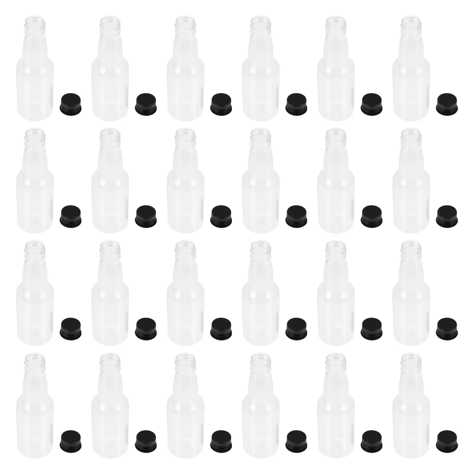 25pcs Transparent Seasoning Bottle 50ml Black Cap Drip Proof Plastic Juice Bottle for Home Café Restaurant Milk Tea Coffee
25pcs Transparent Seasoning Bottle 50ml Black Cap Drip Proof Plastic Juice Bottle for Home Café Restaurant Milk Tea Coffee