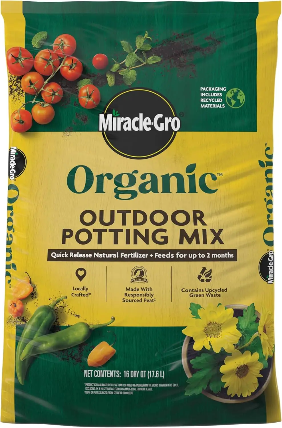 Organic Outdoor Potting Mix for Container Plants, Quick-Release Natural Fertilizer, OMRI Listed, 16 qt.
Organic Outdoor Potting Mix for Container Plants, Quick-Release Natural Fertilizer, OMRI Listed, 16 qt.