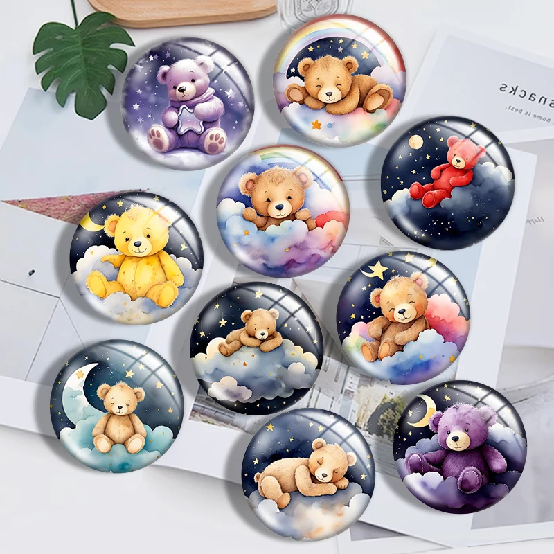 Watercolour cute teddy bear 12mm14mm/16mm/18mm/20mm/25mm/30mm Round photo glass cabochon demo flat back Making findings Jewelry
Watercolour cute teddy bear 12mm14mm/16mm/18mm/20mm/25mm/30mm Round photo glass cabochon demo flat back Making findings Jewelry