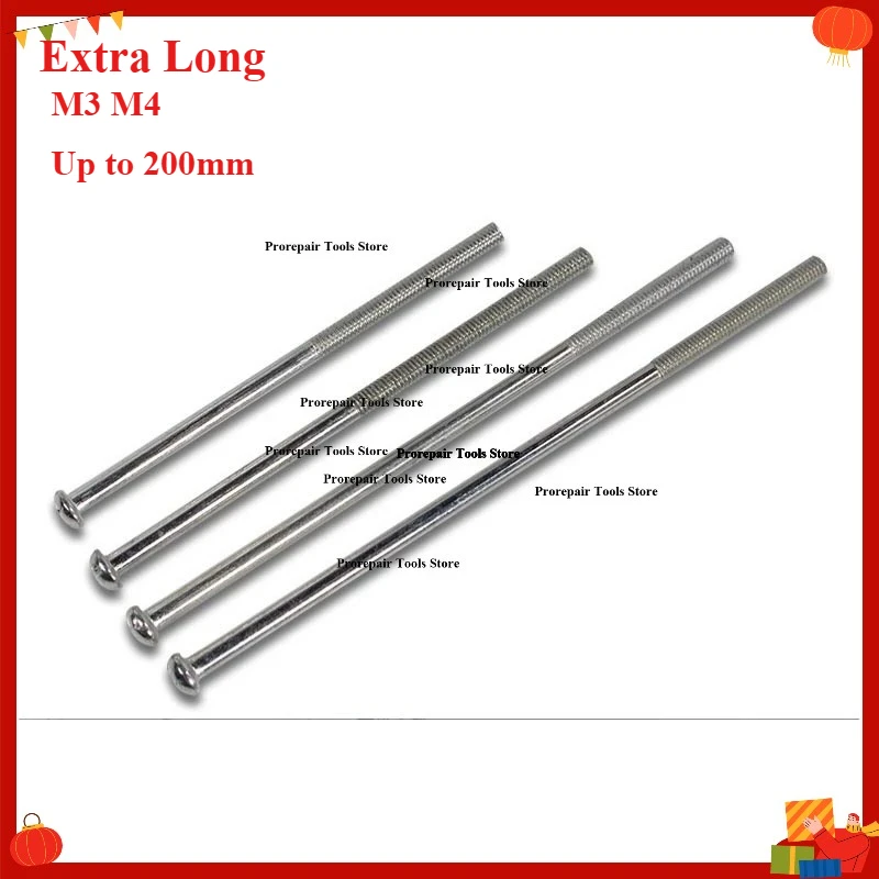M3 M4 Long Screws White Zinc Plated Iron Hex Socket Bolt Extra Long Furniture Connector Bolts Machine Repair Screw Hardwares
M3 M4 Long Screws White Zinc Plated Iron Hex Socket Bolt Extra Long Furniture Connector Bolts Machine Repair Screw Hardwares
