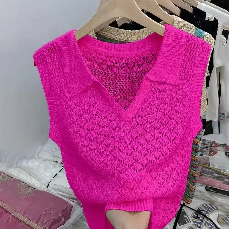 Women Hollow Out V Neck Sleeveless Y2K Chic Tops 2024 New Summer Elegant Fashion Loose Hippie Fashion Korean Style Tank Top
Women Hollow Out V Neck Sleeveless Y2K Chic Tops 2024 New Summer Elegant Fashion Loose Hippie Fashion Korean Style Tank Top