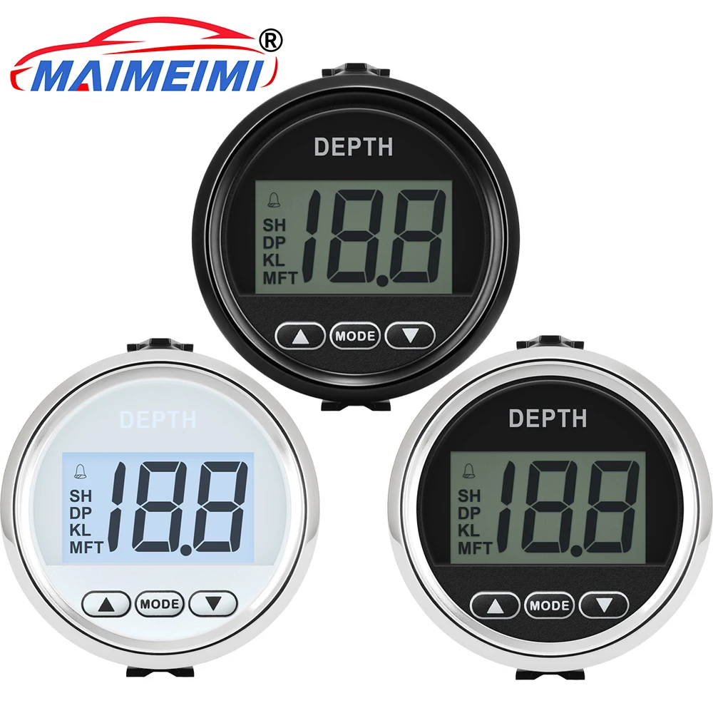 Universal 12V Marine 52mm Digital Depth Gauge Indicator with Transducer and White Backlight for Yachts Fishing Boats
Universal 12V Marine 52mm Digital Depth Gauge Indicator with Transducer and White Backlight for Yachts Fishing Boats