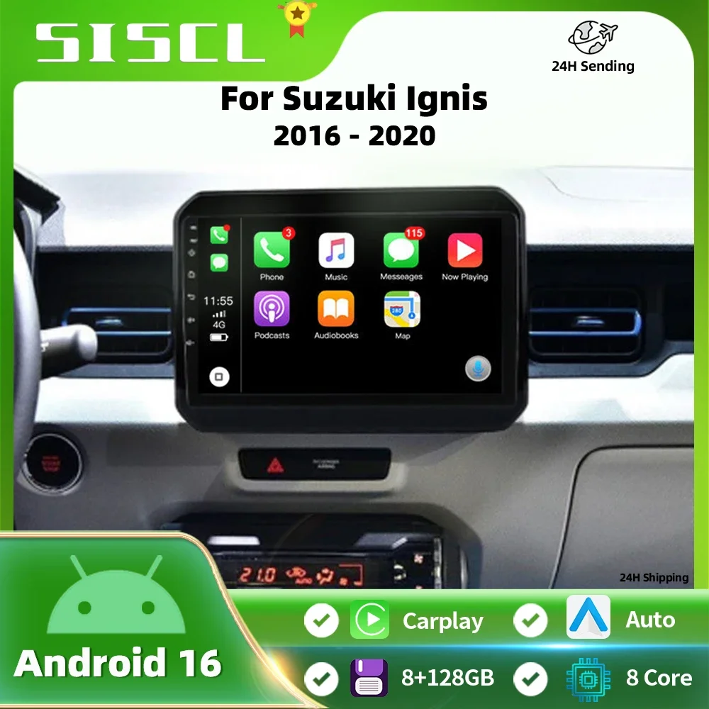 Android 16 Wireless Auto Carplay For Suzuki Ignis 2016 2017 2018 2019 2020 Car Radio Multimedia Video Player Navi GPS Stereo DSP
Android 16 Wireless Auto Carplay For Suzuki Ignis 2016 2017 2018 2019 2020 Car Radio Multimedia Video Player Navi GPS Stereo DSP