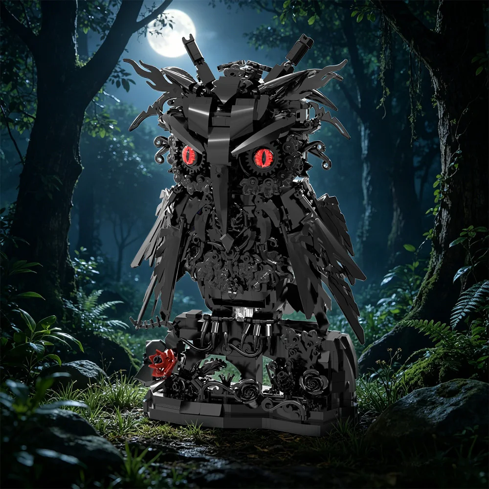 Gobricks MOC Obsidian Rose Vigilant Owl Building Blocks Model Halloween Gothic Obsidian Owl Bricks Assembly Toys Kids DIY Gifts
Gobricks MOC Obsidian Rose Vigilant Owl Building Blocks Model Halloween Gothic Obsidian Owl Bricks Assembly Toys Kids DIY Gifts