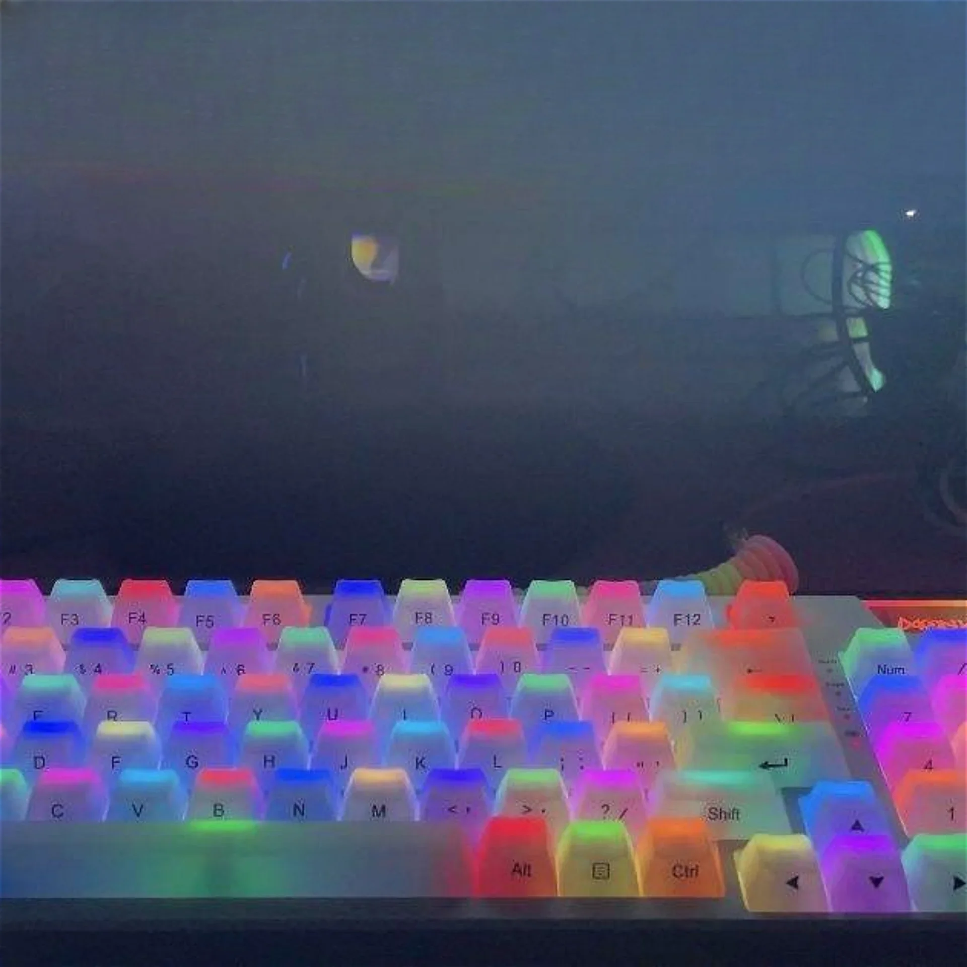White Mist Translucent OEM Keycap Set PC 108 Keys Side Engraved Sticker for MX Switch 60/84/90/104/108 Mechanical Keyboards
White Mist Translucent OEM Keycap Set PC 108 Keys Side Engraved Sticker for MX Switch 60/84/90/104/108 Mechanical Keyboards