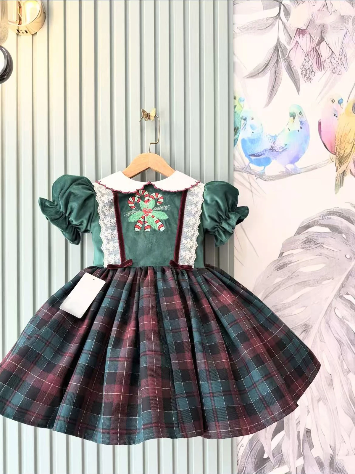 0-12Y Baby Girl Autumn Winter Candy Cane Embroidery Green Velvet Dress for Birthday Photography Holiday Eid Christmas C348
0-12Y Baby Girl Autumn Winter Candy Cane Embroidery Green Velvet Dress for Birthday Photography Holiday Eid Christmas C348
