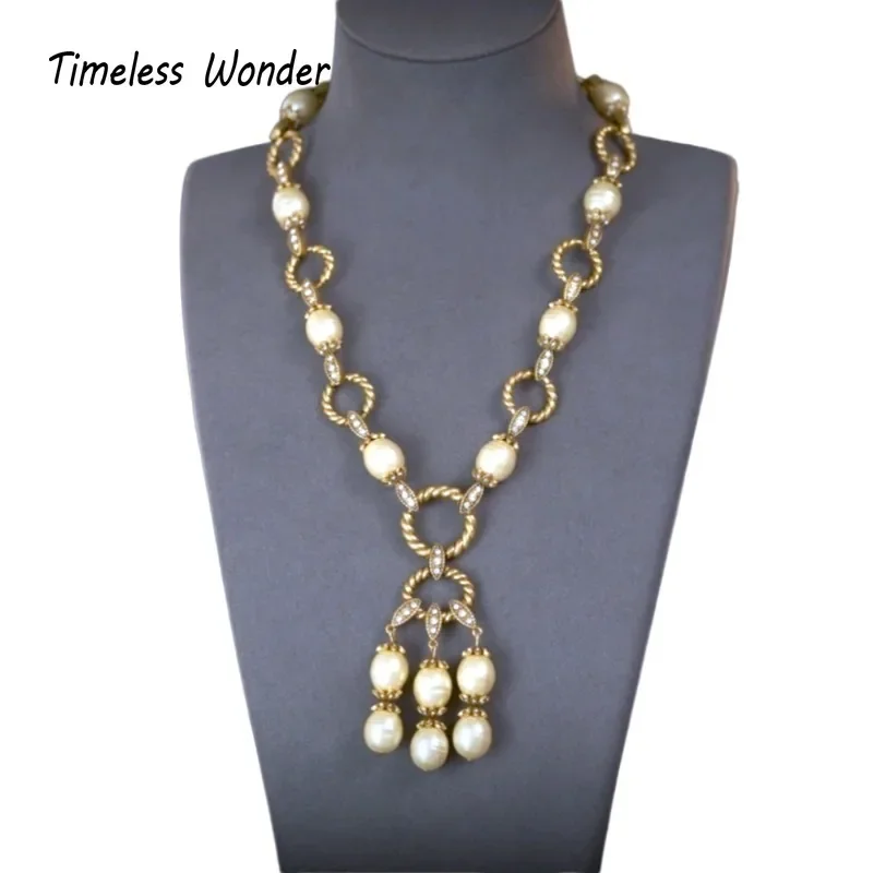 Timeless Wonder Retro Zircon Geo Beaded Tassel Necklaces for Women Designer Jewelry Runway Rare Top Medieval Gift Set 2616
Timeless Wonder Retro Zircon Geo Beaded Tassel Necklaces for Women Designer Jewelry Runway Rare Top Medieval Gift Set 2616