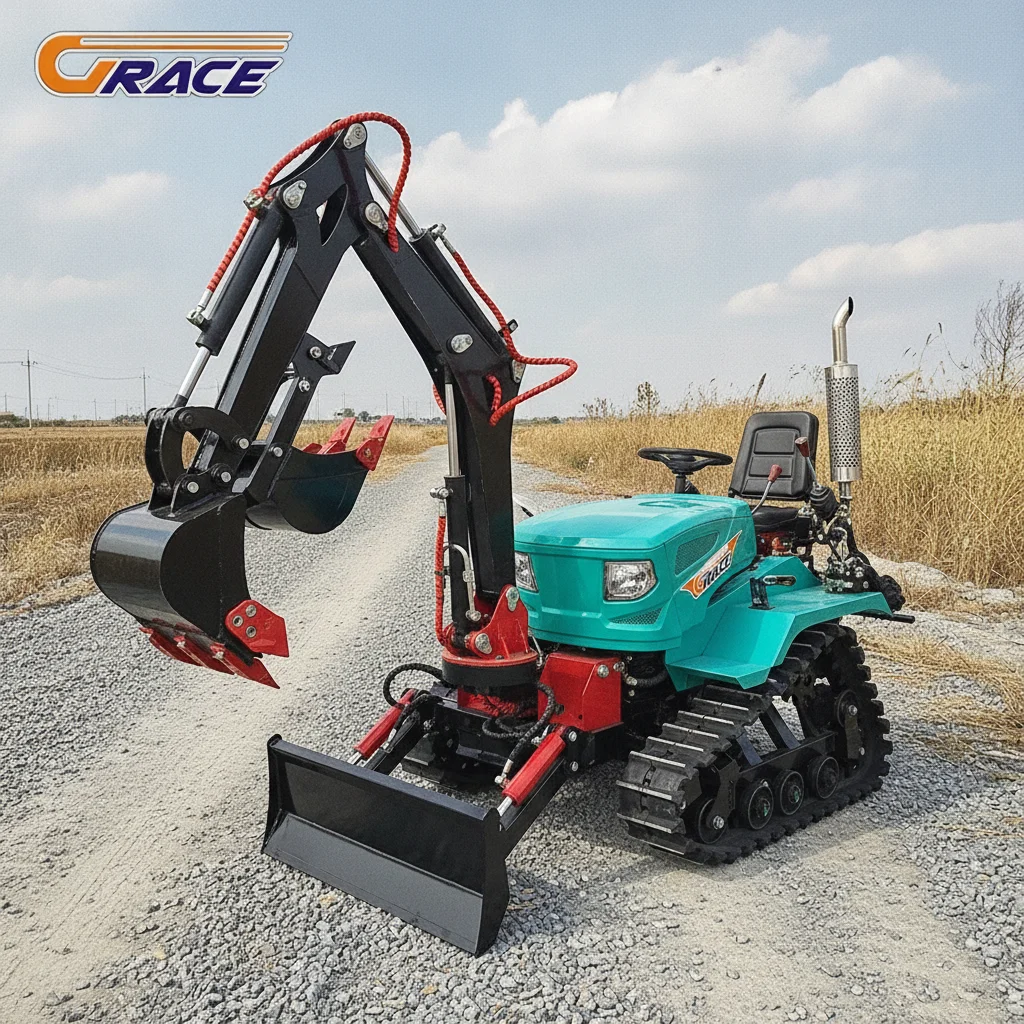 40HP Agricultural Rubber Track Crawler Tractor Compact Small Farm Equipment For Vineyard Lawn Soil Tillage Work
40HP Agricultural Rubber Track Crawler Tractor Compact Small Farm Equipment For Vineyard Lawn Soil Tillage Work