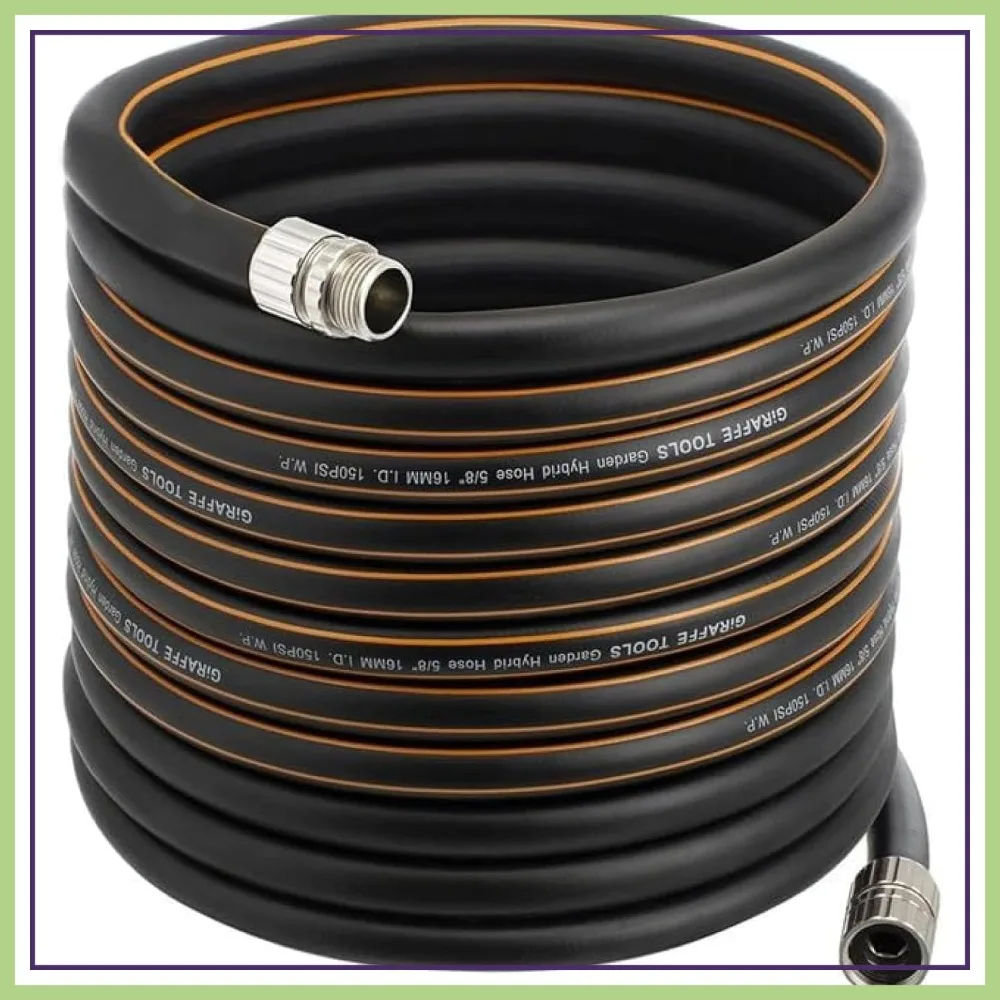 Heavy Duty Rubber Garden Hose 5/8", 75ft, No Kink, Leakproof, 600 PSI, Flexible Water Hose
Heavy Duty Rubber Garden Hose 5/8", 75ft, No Kink, Leakproof, 600 PSI, Flexible Water Hose