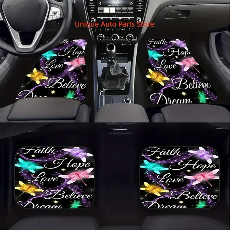4 Sets of Dreamy Starry Sky Butterfly Car Floor MATS with Themes of Faith, Hope, Love and Dreams. Made of Crystal Velvet for Ant
4 Sets of Dreamy Starry Sky Butterfly Car Floor MATS with Themes of Faith, Hope, Love and Dreams. Made of Crystal Velvet for Ant