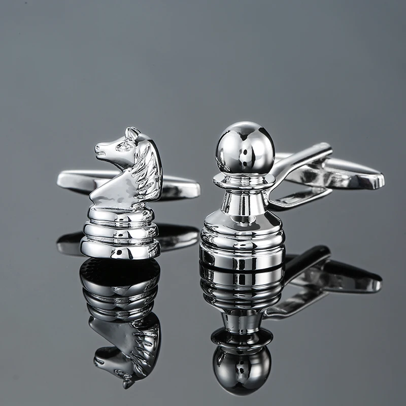 Men's French shirt cufflinks made of copper material chess cufflinks fashionable clothing accessories wholesale
Men's French shirt cufflinks made of copper material chess cufflinks fashionable clothing accessories wholesale