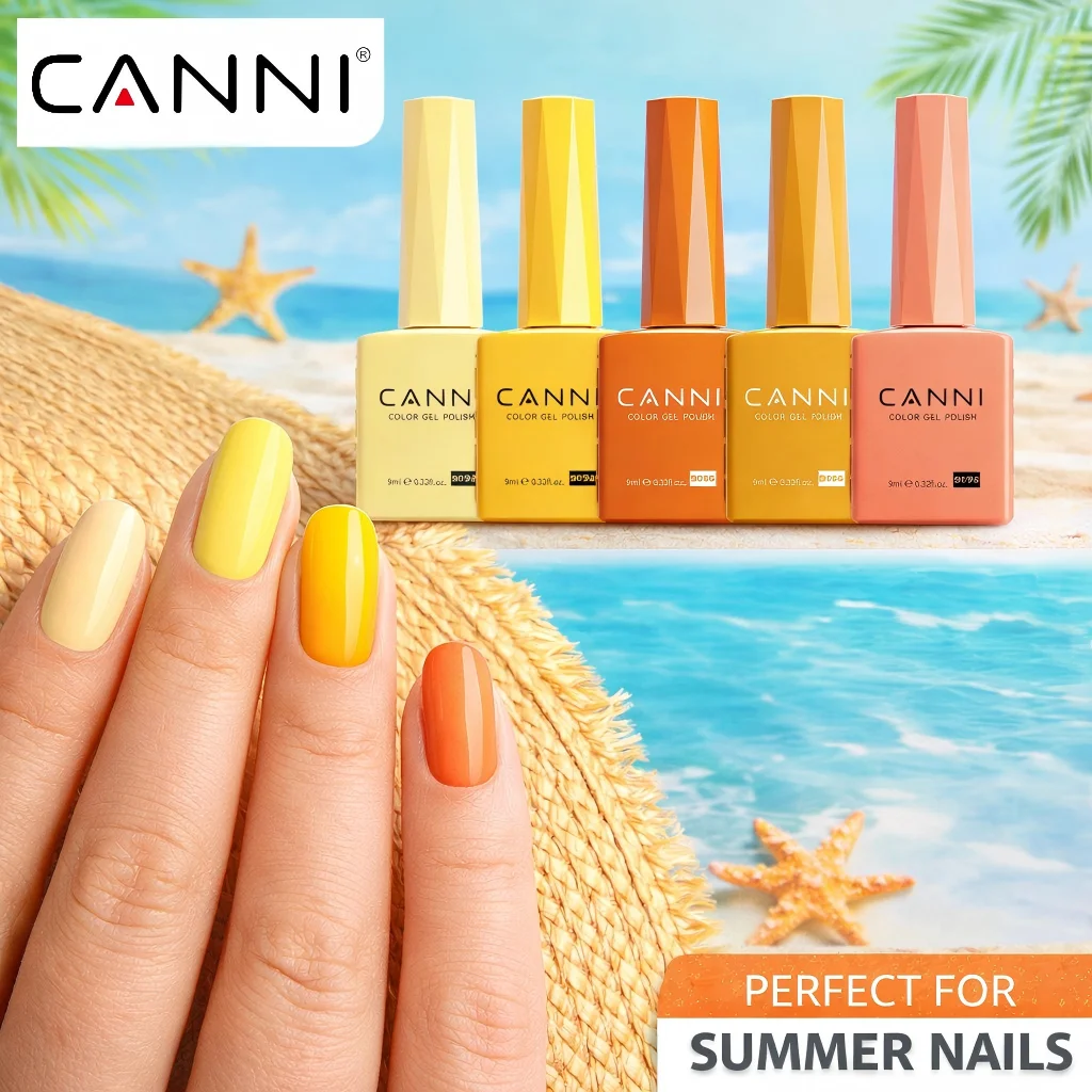 CANNI Summer Gel Nail Polish Set Bright Yellow Orange Coral Colors UV LED Soak Off Long Lasting Glossy Nail Salon Manicure 9ml
CANNI Summer Gel Nail Polish Set Bright Yellow Orange Coral Colors UV LED Soak Off Long Lasting Glossy Nail Salon Manicure 9ml