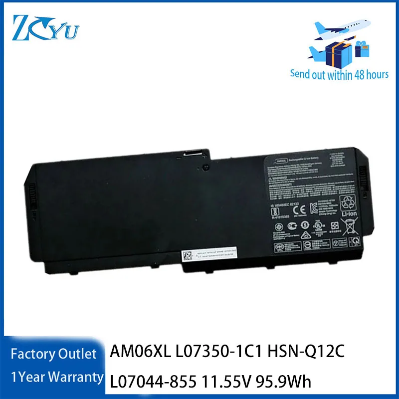 AM06XL Laptop Battery for HP ZBook 17 G5 G6 L07350-1C1 HSN-Q12C L07044-855 etc 11.55V 95.9Wh
AM06XL Laptop Battery for HP ZBook 17 G5 G6 L07350-1C1 HSN-Q12C L07044-855 etc 11.55V 95.9Wh