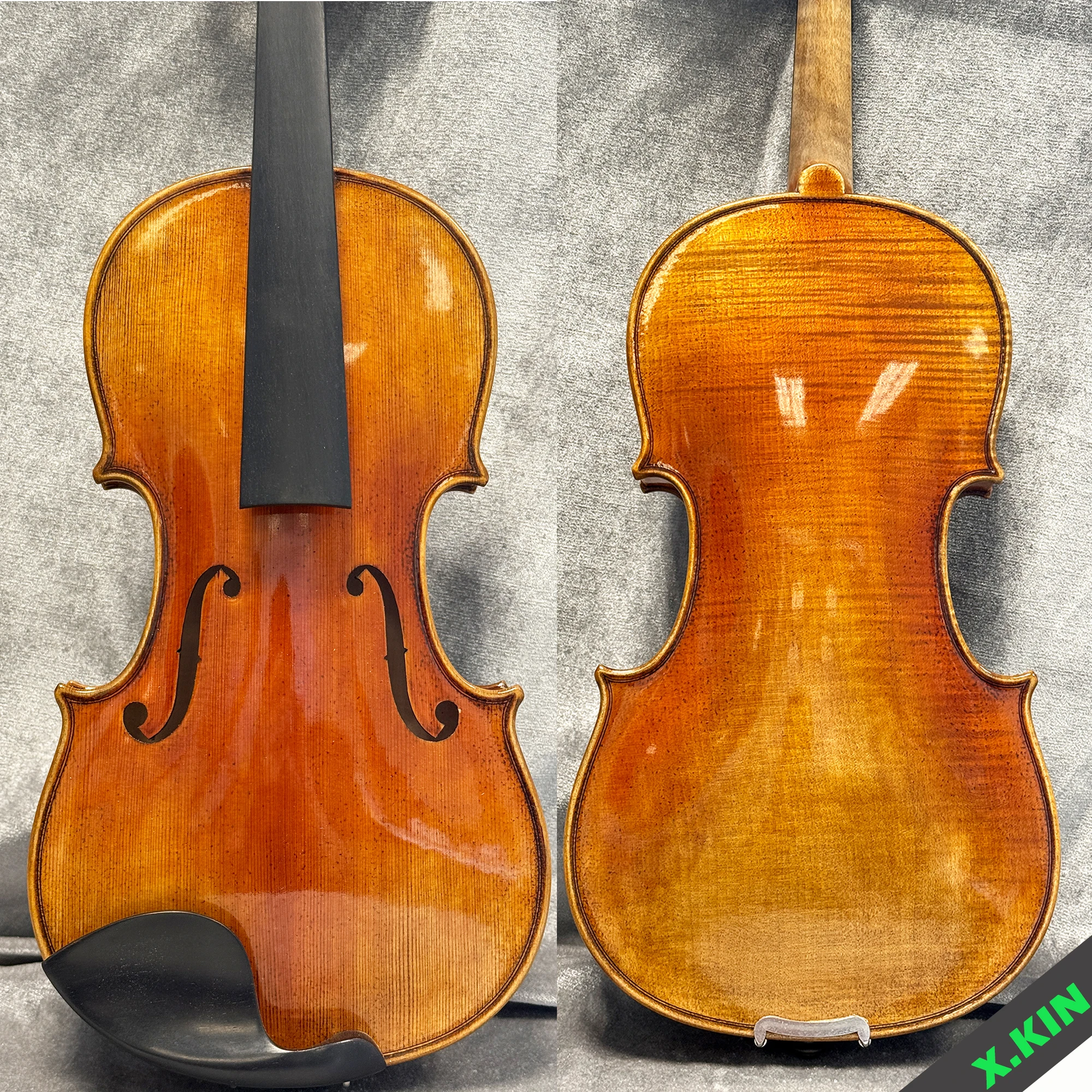 Professional Handmade 4/4 Violin Stradivarius 1715 Replica, Ebony Fittings, Hand-Rubbed Varnish, Full Outfit with Case/Bow
Professional Handmade 4/4 Violin Stradivarius 1715 Replica, Ebony Fittings, Hand-Rubbed Varnish, Full Outfit with Case/Bow