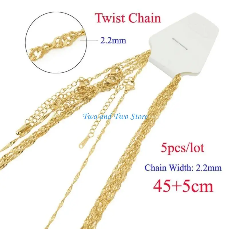 HX6F 5 PCS Versatile Stainless Steel Necklace Chains Durable Jewelry Making Supplies
HX6F 5 PCS Versatile Stainless Steel Necklace Chains Durable Jewelry Making Supplies