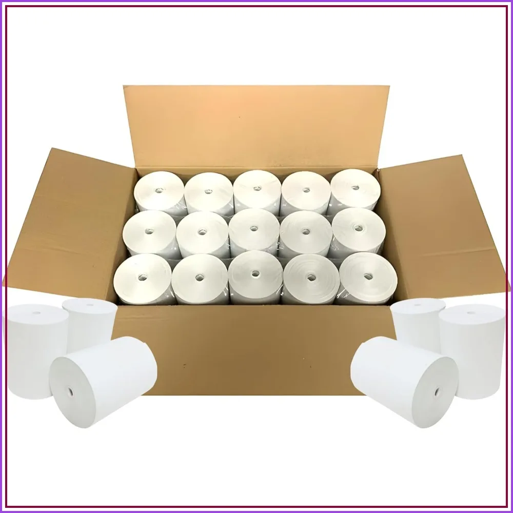 3 1/8" x 190' Thermal Receipt Paper Rolls, 30 Rolls, Compatible with Most POS Systems & Printers
3 1/8" x 190' Thermal Receipt Paper Rolls, 30 Rolls, Compatible with Most POS Systems & Printers