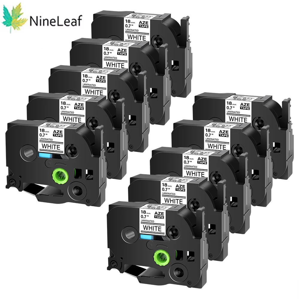 NineLeaf 10PK Compatible for P-Touch TZ-641 TZ631 TZe-231 Black on White 12mm 18mm Laminated Label Tape Work in Brother P-touch
NineLeaf 10PK Compatible for P-Touch TZ-641 TZ631 TZe-231 Black on White 12mm 18mm Laminated Label Tape Work in Brother P-touch