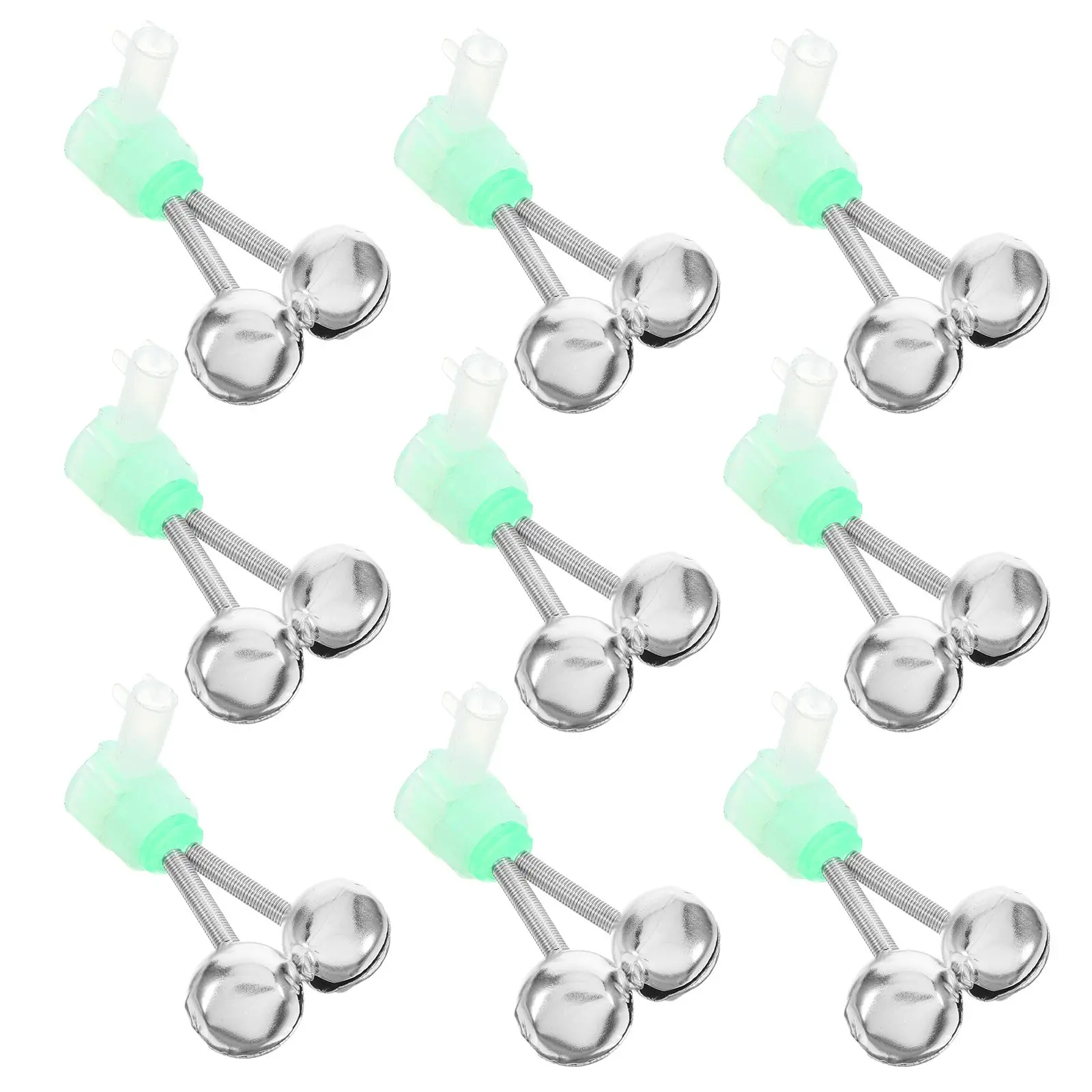 20 pcs Fishing Bell Alarm Dual Bells for Rods Poles Supplies Night Fishing Loud Clear Sound Plastic Material Easy Attach Sturdy
20 pcs Fishing Bell Alarm Dual Bells for Rods Poles Supplies Night Fishing Loud Clear Sound Plastic Material Easy Attach Sturdy