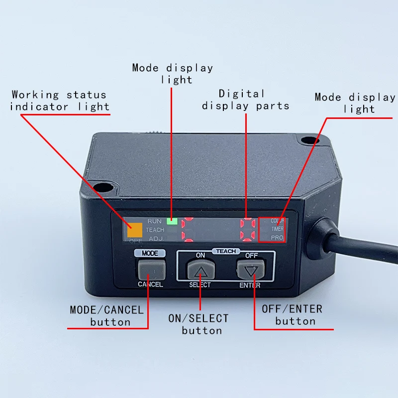 Color Sensor Color Recognition Mark TrackingDigital Mark Sensor Optical sensor, photoelectric sensor
Color Sensor Color Recognition Mark TrackingDigital Mark Sensor Optical sensor, photoelectric sensor
