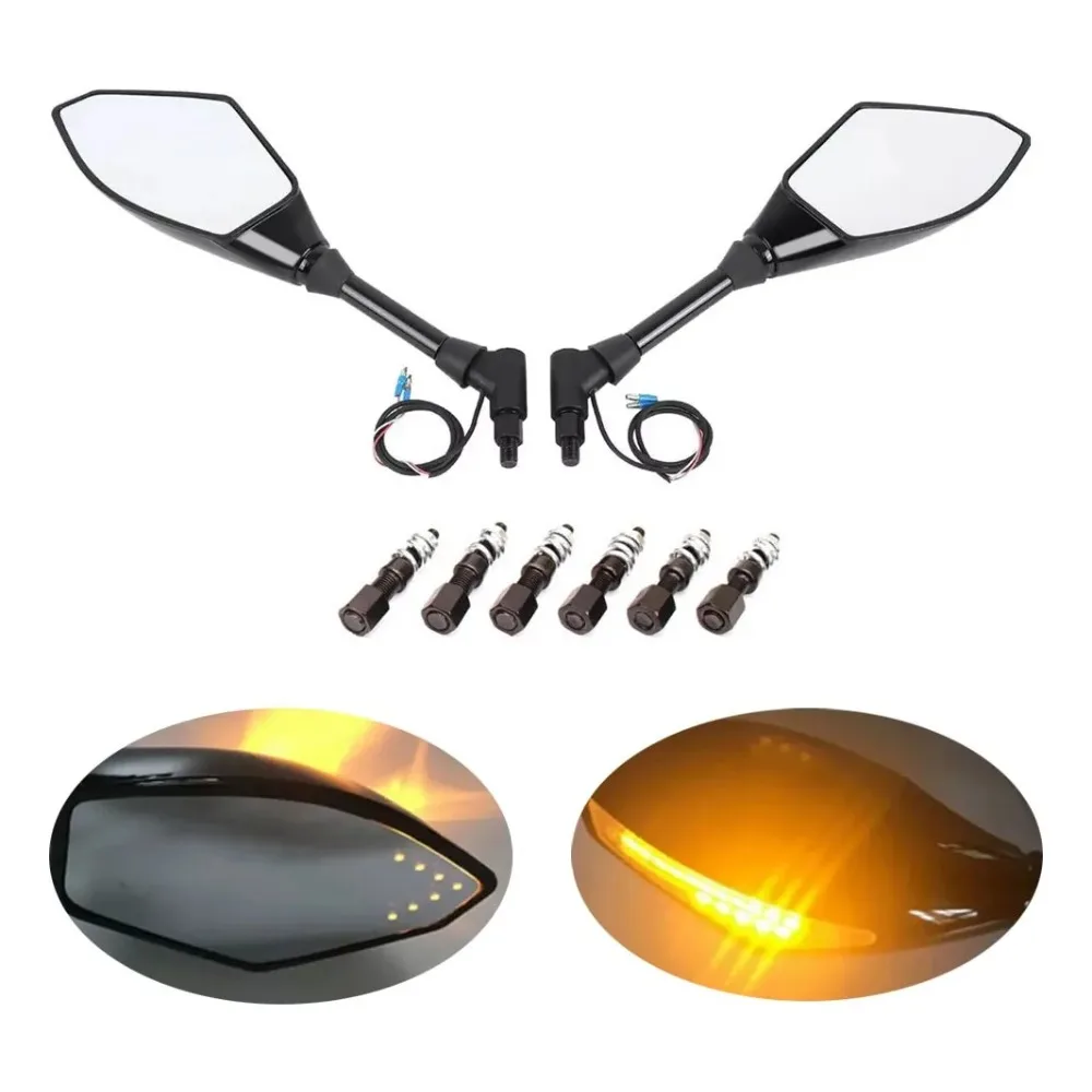 LED Turn Signal Rearview Mirror For Honda CBR/CBF For Kawasak Z1000 Z750 Side Mirror For CBR300R/CBF150R - 8mm/10mm Thread Fit
LED Turn Signal Rearview Mirror For Honda CBR/CBF For Kawasak Z1000 Z750 Side Mirror For CBR300R/CBF150R - 8mm/10mm Thread Fit