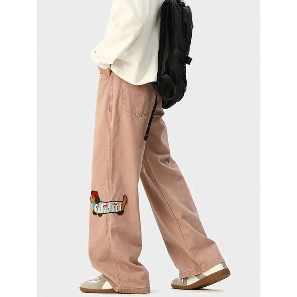 y2k jeans American Style Casual Pants Sausage Dog Embroidery Loose Straight Leg Jeans korean Trendy Brand Denim Trousers man
y2k jeans American Style Casual Pants Sausage Dog Embroidery Loose Straight Leg Jeans korean Trendy Brand Denim Trousers man