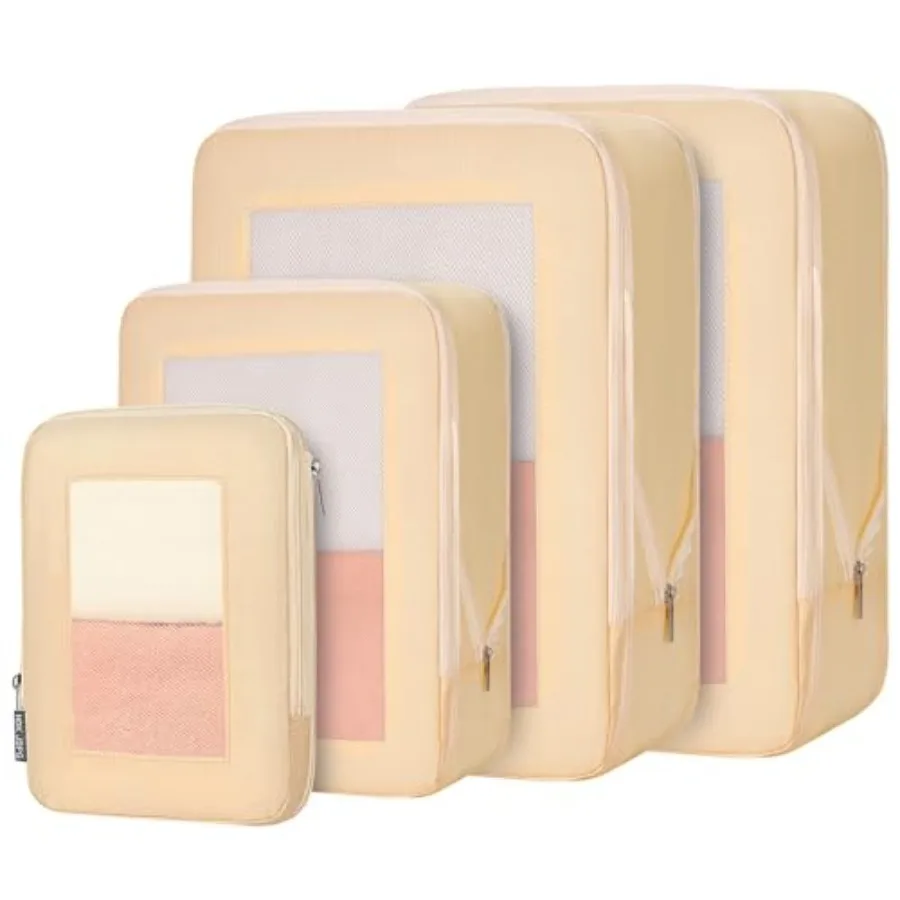 4 Set Compression Packing Cubes Travel for Suitcases Compressible Mesh Packing Cubes for Travel Women Packing Organizers Ultral
4 Set Compression Packing Cubes Travel for Suitcases Compressible Mesh Packing Cubes for Travel Women Packing Organizers Ultral