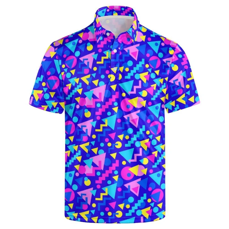Hawaiian Men Polo Shirts 3D Colorful Geometric Printing Men's Summer Loose Beach Oversize Short Sleeve Golf Shirts Unisex Tops
Hawaiian Men Polo Shirts 3D Colorful Geometric Printing Men's Summer Loose Beach Oversize Short Sleeve Golf Shirts Unisex Tops