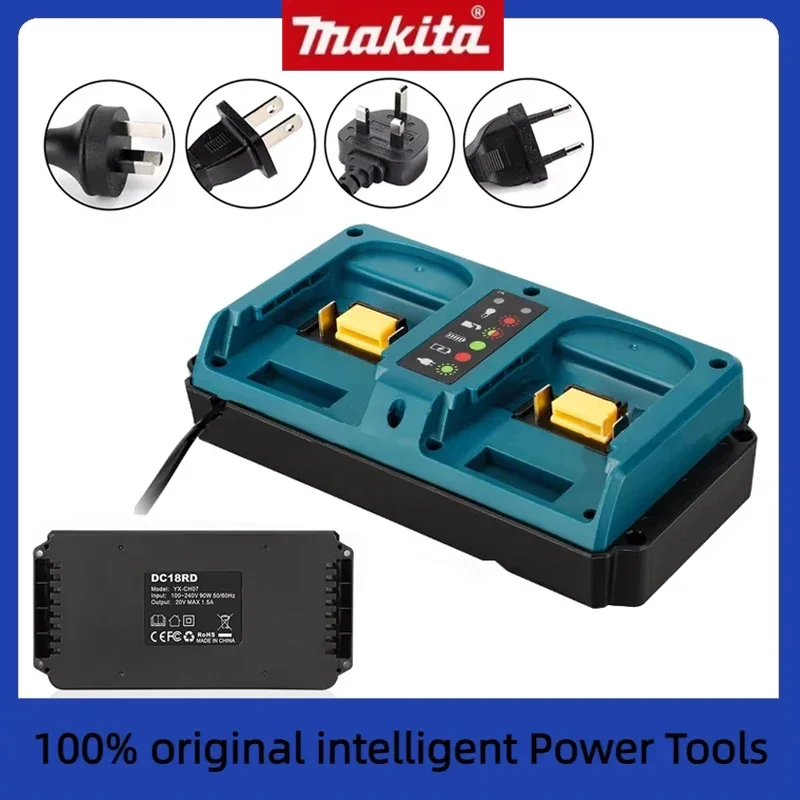 Для Makita 18 В двойное сменное зарядное устройство с вилкой европейского/американского стандарта для Makita 18 В литий-ионная аккумуляторная батарея для BL1815 BL1820 BL1830 быстрое зарядное устройство
Для Makita 18 В двойное сменное зарядное устройство с вилкой европейского/американского стандарта для Makita 18 В литий-ионная аккумуляторная батарея для BL1815 BL1820 BL1830 быстрое зарядное устройство