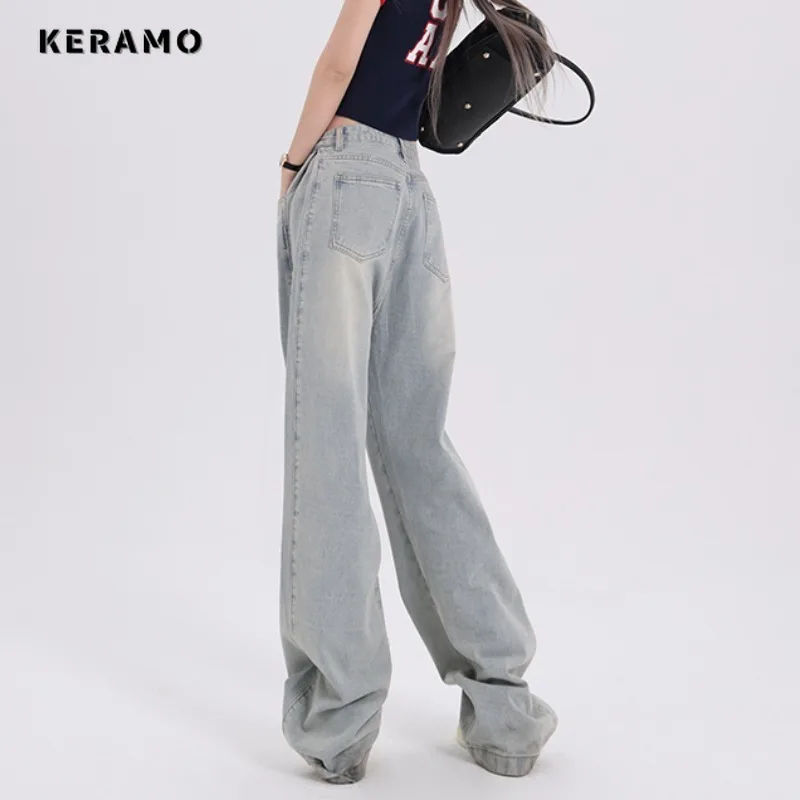 Women's Casual Retro Wide Leg Baggy Denim Trouser Harajuku Aesthetic High Waist Loose Jeans 2024 Spring Solid Fashion Pants
Women's Casual Retro Wide Leg Baggy Denim Trouser Harajuku Aesthetic High Waist Loose Jeans 2024 Spring Solid Fashion Pants
