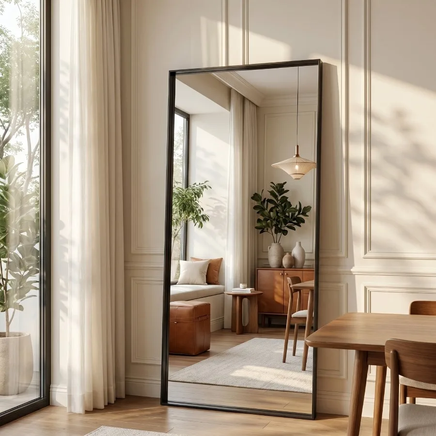 32"x72" Rectangular Full Length Mirror Floor Standing Mirror with Deep Frame Black
32"x72" Rectangular Full Length Mirror Floor Standing Mirror with Deep Frame Black