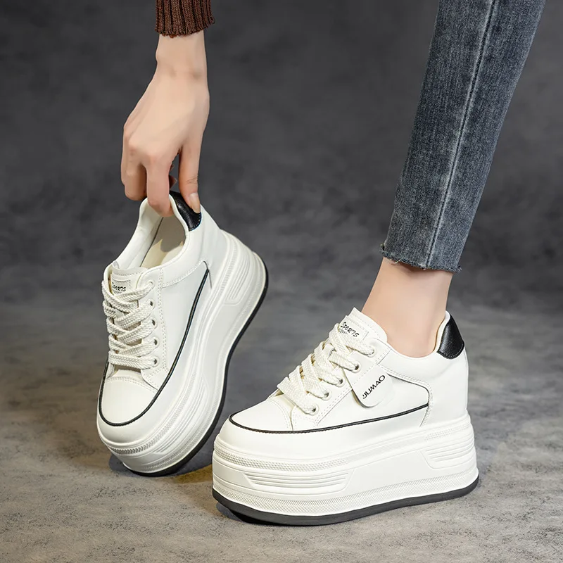 12cm Genuine Leather Platform Sneakers Wedge Shoes for Women Breathable Sneakers NEW Autumn Casual Shoes Hidden Heel Zapatillas
12cm Genuine Leather Platform Sneakers Wedge Shoes for Women Breathable Sneakers NEW Autumn Casual Shoes Hidden Heel Zapatillas