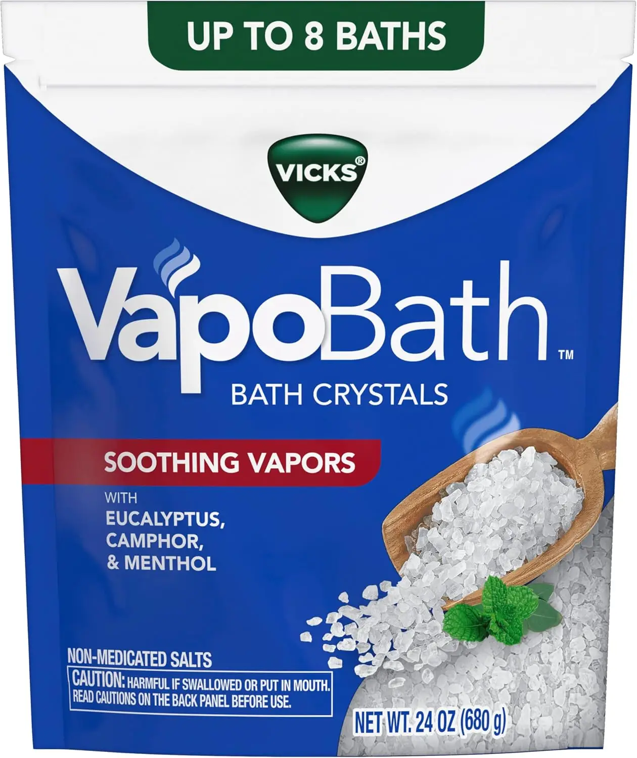 Bath Crystals, Vicks VapoBath Soothing Non-Medicated Vapors with Eucalyptus & Menthol, Aromatherapy Bath Salts for Relaxing
Bath Crystals, Vicks VapoBath Soothing Non-Medicated Vapors with Eucalyptus & Menthol, Aromatherapy Bath Salts for Relaxing