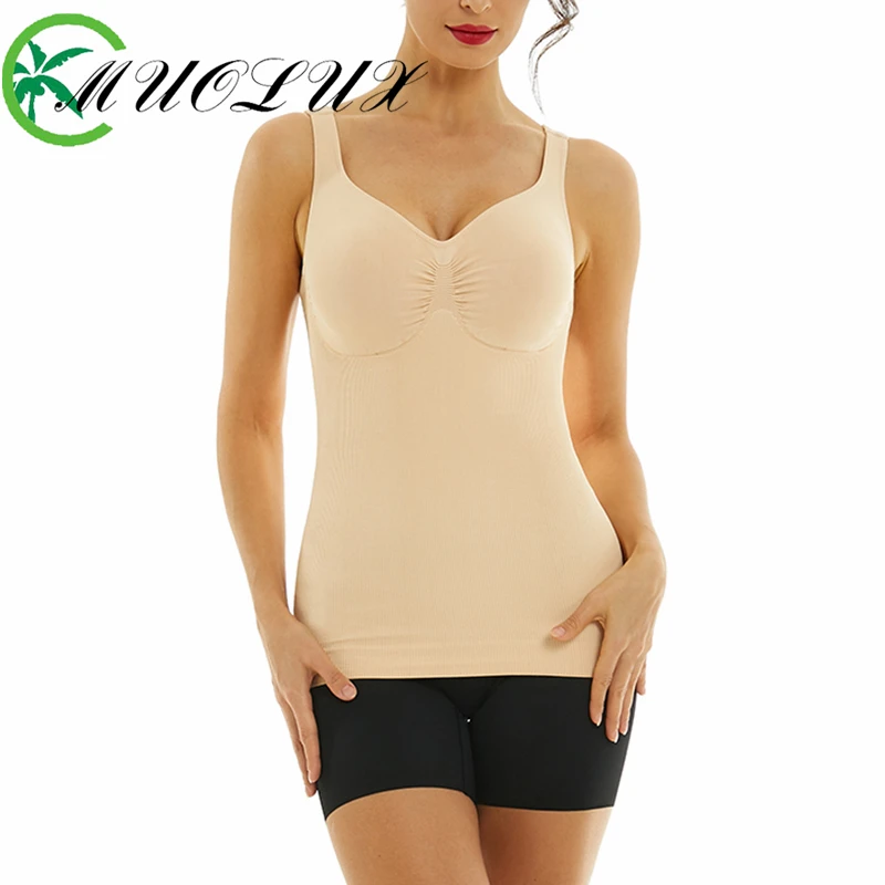 MUOLUX New Seamless Shapewear Vest Seamless High Elasticity Suspender V-neck Body Slimming Base Top Seamless Integrated Design
MUOLUX New Seamless Shapewear Vest Seamless High Elasticity Suspender V-neck Body Slimming Base Top Seamless Integrated Design