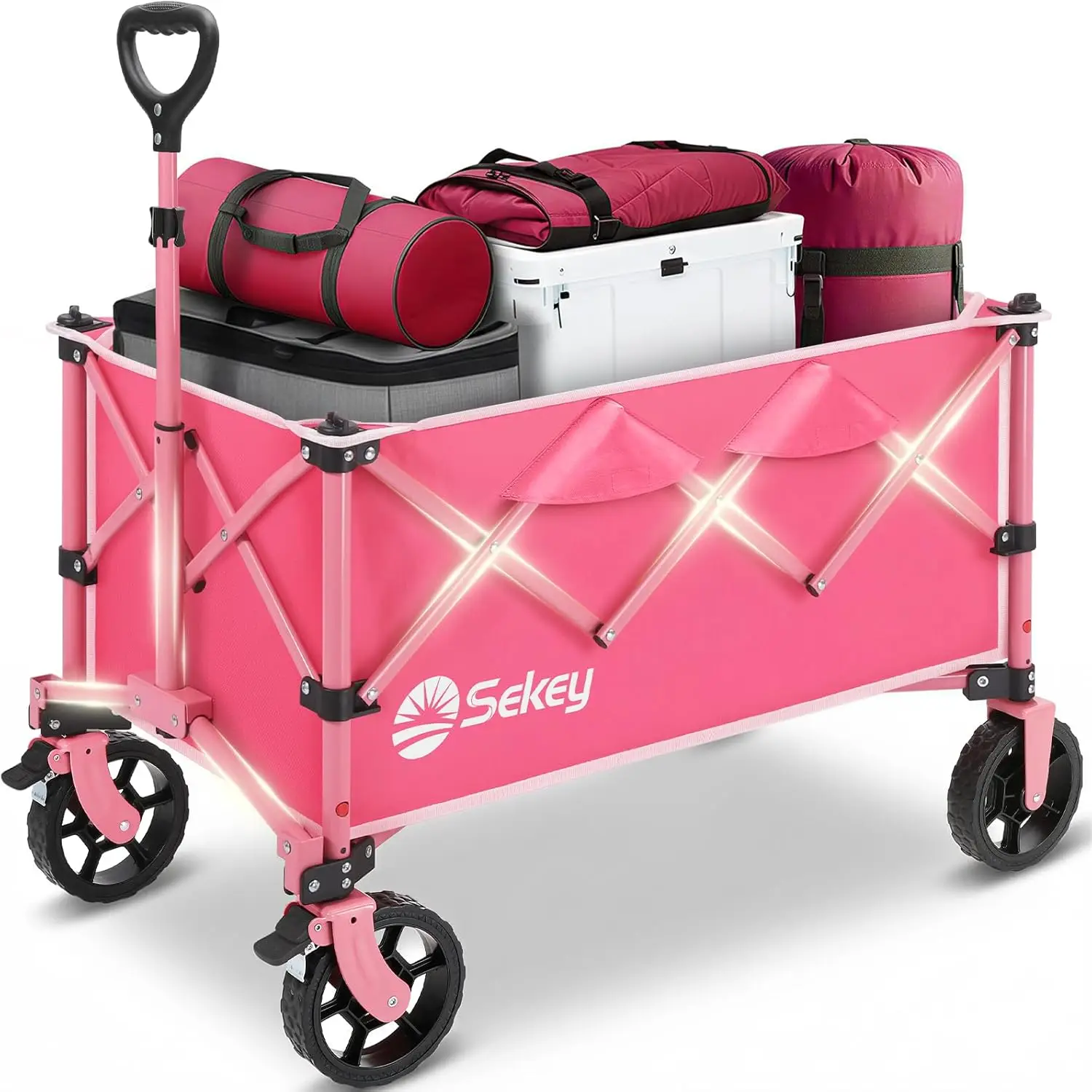 Collapsible Foldable Wagon with 330lbs Weight Capacity, Heavy Duty Folding Wagon Cart with Big All-Terrain Wheels & Drink Hol
Collapsible Foldable Wagon with 330lbs Weight Capacity, Heavy Duty Folding Wagon Cart with Big All-Terrain Wheels & Drink Hol