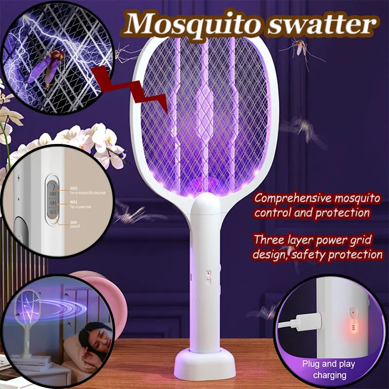 Rechargeable Electric Mosquito Swatter, Home Multifunctional Automatic Mosquito Repellent Swatter, Physical Mosquito Repellent.
Rechargeable Electric Mosquito Swatter, Home Multifunctional Automatic Mosquito Repellent Swatter, Physical Mosquito Repellent.