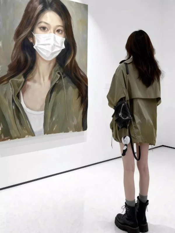 Loose Military een Workwear Jaet Open Cardigan Lazy Sle Early Autumn New Arrival Women's ort Coat Korean Sle Standa...
Loose Military een Workwear Jaet Open Cardigan Lazy Sle Early Autumn New Arrival Women's ort Coat Korean Sle Standa...