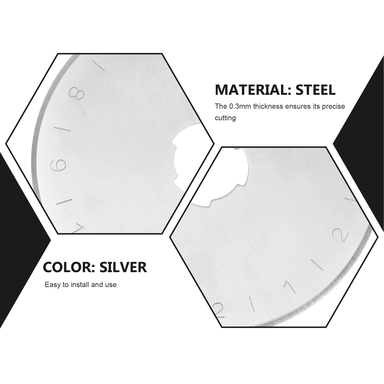 10pcs Round Blades 03mm Thickness for Rotary Ideal to Cut Paper Fabric Plastic Crafts with Case
10pcs Round Blades 03mm Thickness for Rotary Ideal to Cut Paper Fabric Plastic Crafts with Case