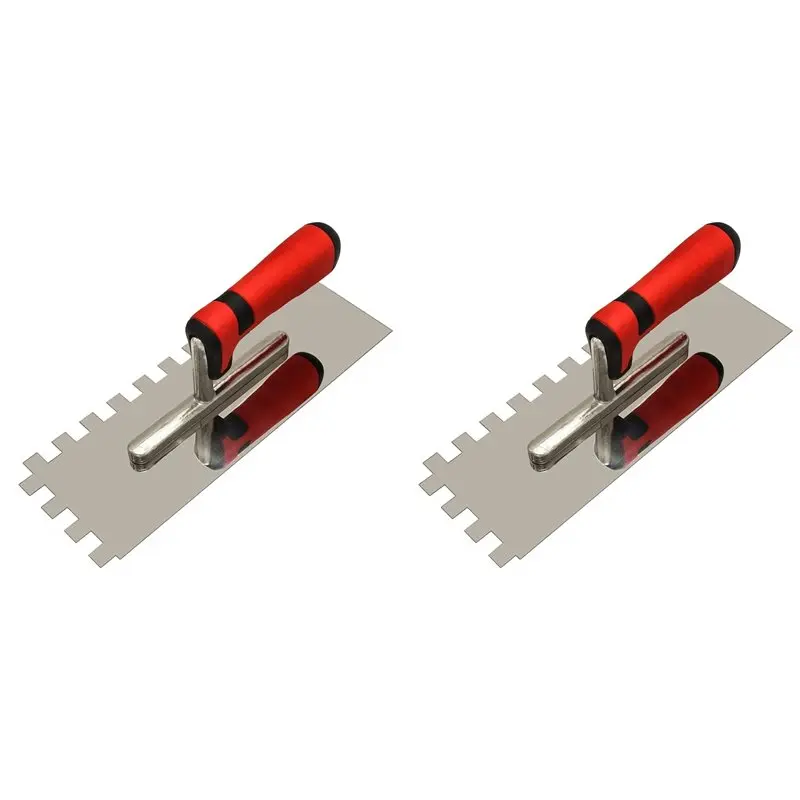 AT43-2Pcs 1/2Inch Square Notched Trowel,Stainless Steel Flat Finishing Trowel For Cement, Masonry Tile Installation Work
AT43-2Pcs 1/2Inch Square Notched Trowel,Stainless Steel Flat Finishing Trowel For Cement, Masonry Tile Installation Work