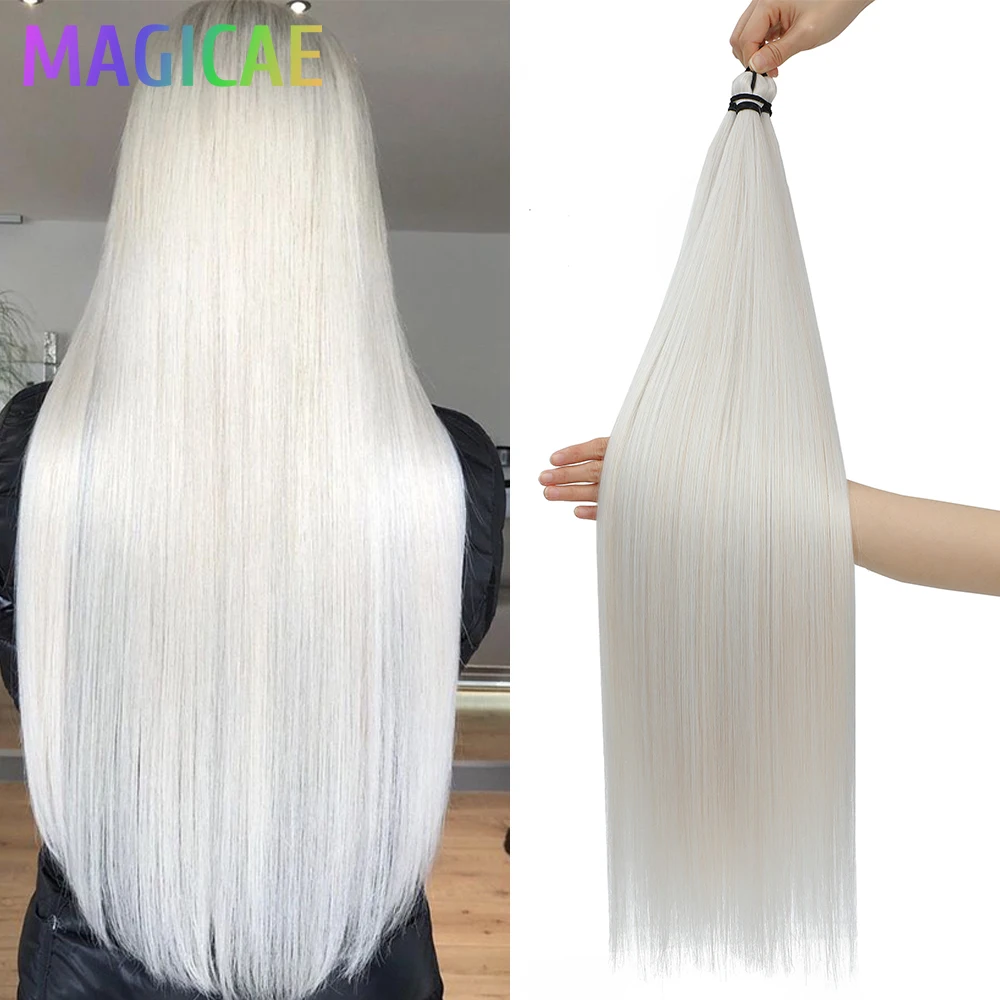 28 Inches 3PCS Ariel Straight Crochet Braids White 60# Gray 56A# Pony Bundles High Temperature Synthetic Braiding Ombre Silver
28 Inches 3PCS Ariel Straight Crochet Braids White 60# Gray 56A# Pony Bundles High Temperature Synthetic Braiding Ombre Silver