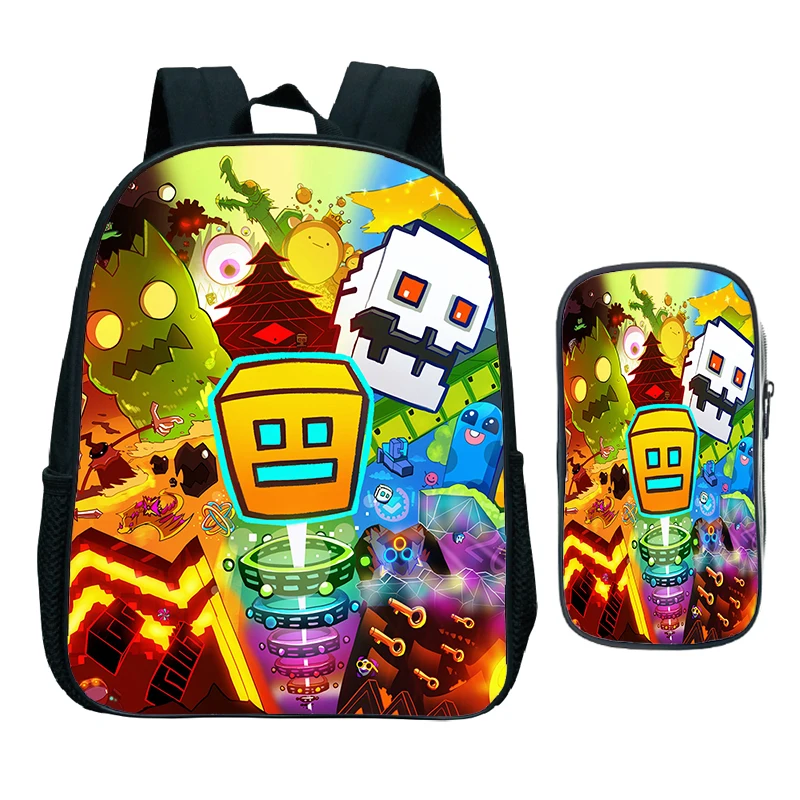 Angry Geometry Dash Backpack Pen Bag 2pcs Set Boys Girls Kindergarten Bag Funny Cartoon Pattern Softback Schoolbag Kids Backpack
Angry Geometry Dash Backpack Pen Bag 2pcs Set Boys Girls Kindergarten Bag Funny Cartoon Pattern Softback Schoolbag Kids Backpack