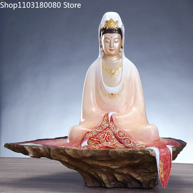 48cm Exquisite copper filigree dyeing inlaid treasure Zen Meditation Guanyin Buddha statue Kwan-yin buddah decor Home temple
48cm Exquisite copper filigree dyeing inlaid treasure Zen Meditation Guanyin Buddha statue Kwan-yin buddah decor Home temple