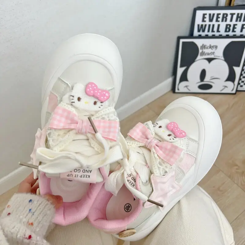 Hello Kitty Spring Autumn Cartoon Bow Girl Cute Flat Shoes Outdoors Leisure Exercise Non-Slip Height Increase Versatile Sneakers
Hello Kitty Spring Autumn Cartoon Bow Girl Cute Flat Shoes Outdoors Leisure Exercise Non-Slip Height Increase Versatile Sneakers