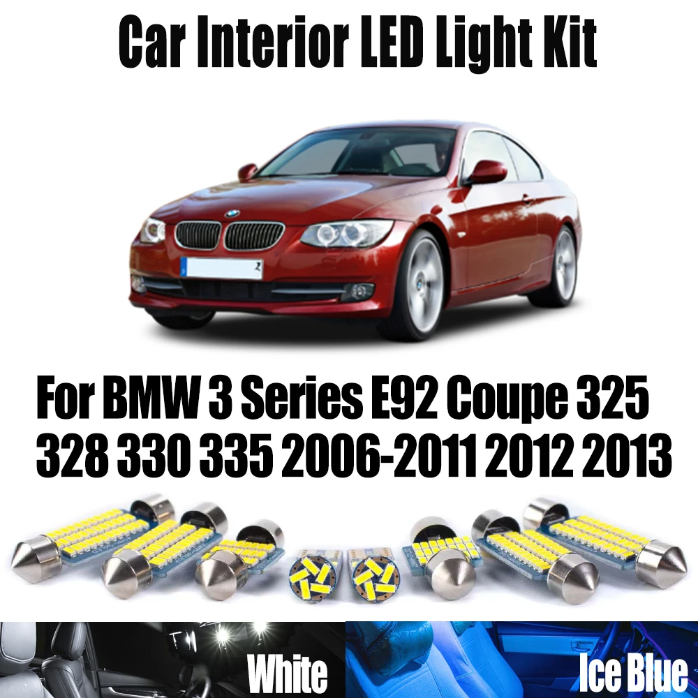21Pcs Car LED Interior Map Dome Trunk Door Footwell Bulbs Light Kit For BMW 3 Series E92 Coupe 325 328 330 335 2006- 2012 2013
21Pcs Car LED Interior Map Dome Trunk Door Footwell Bulbs Light Kit For BMW 3 Series E92 Coupe 325 328 330 335 2006- 2012 2013