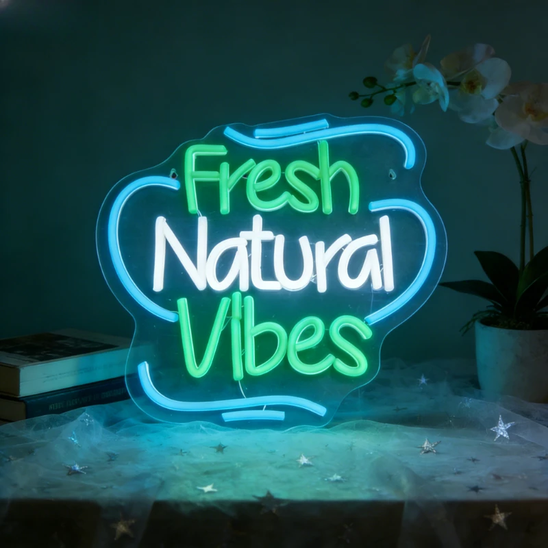 Fresh Natural Vibes Neon Sign LED Night Light USB Aesthetic Wall Art Desk Lamp for Home Bar Yoga Studio Dorm Room Decor Gift
Fresh Natural Vibes Neon Sign LED Night Light USB Aesthetic Wall Art Desk Lamp for Home Bar Yoga Studio Dorm Room Decor Gift