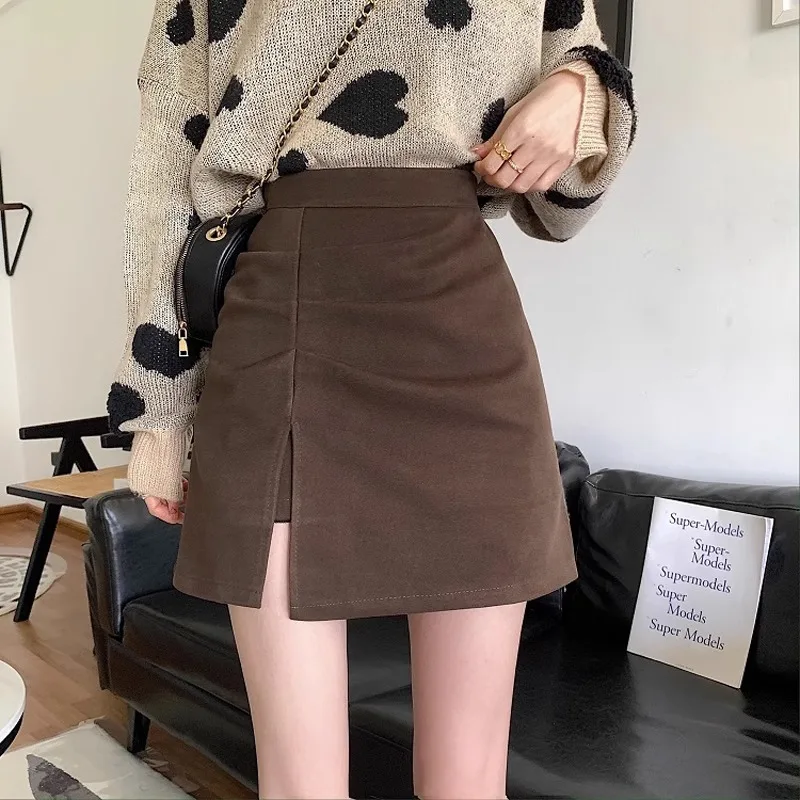 High Waist A-Line Skirt Women's Autumn Winter New Style Pleated Asymmetrical Hemline Commute Style plus Size Skirt
High Waist A-Line Skirt Women's Autumn Winter New Style Pleated Asymmetrical Hemline Commute Style plus Size Skirt