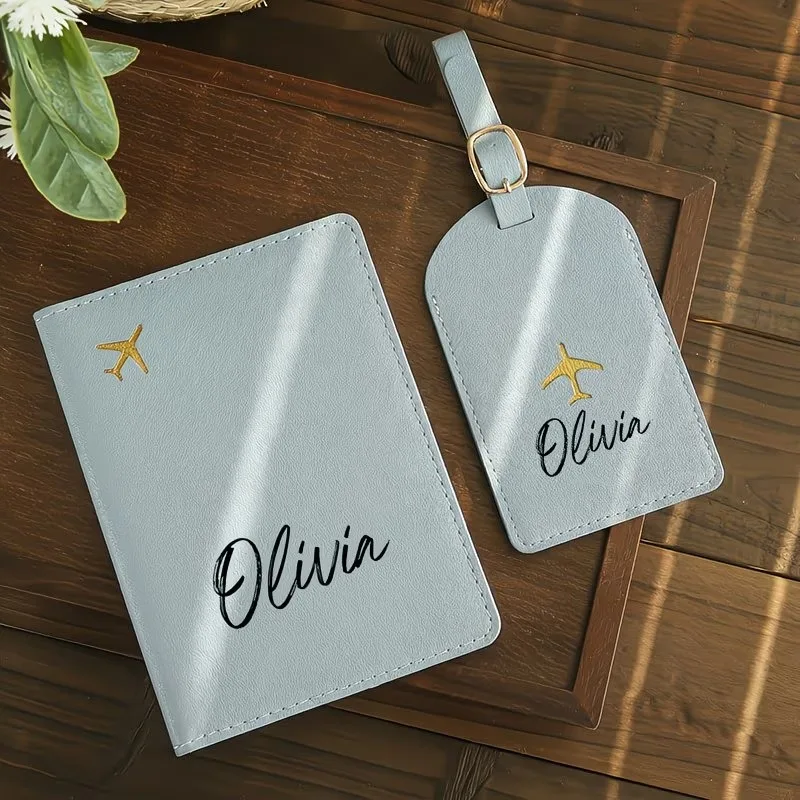 Custom Personalized Passport Cover& Luggage Tag Set- Custom Name/Initials/Text Suitable for Travel, PU Suitable for Vacation
Custom Personalized Passport Cover& Luggage Tag Set- Custom Name/Initials/Text Suitable for Travel, PU Suitable for Vacation