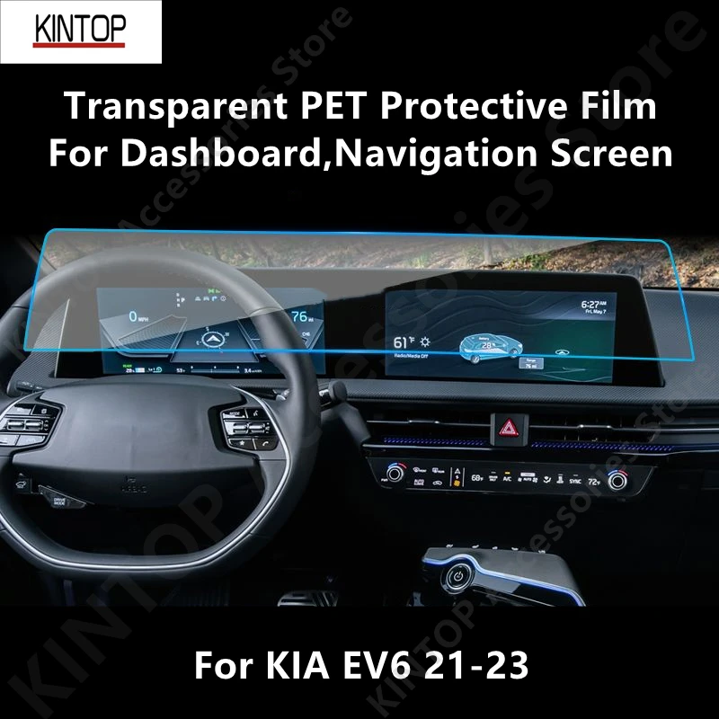 For KIA EV6 21-23 Dashboard,Navigation Screen Transparent PET Protective Film Anti-scratch Film Accessories Refit
For KIA EV6 21-23 Dashboard,Navigation Screen Transparent PET Protective Film Anti-scratch Film Accessories Refit